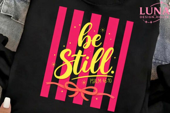 Be Still Psalm 46:10 Christian PNG: Faith-Inspired Design