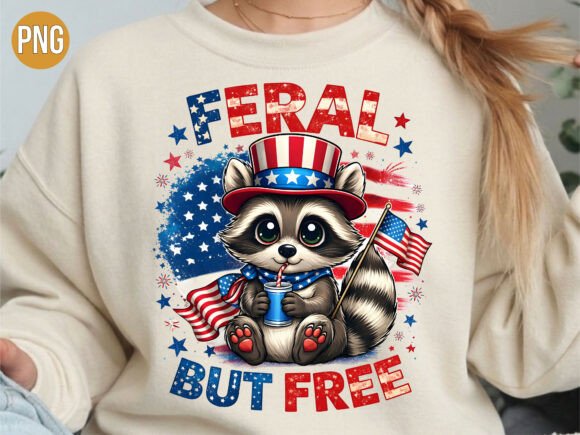 Feral but Free Raccoon Patriot PNG: Unleash Your Creative Vision