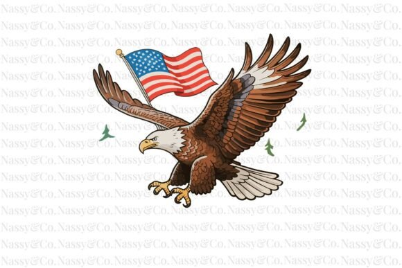 Patriotic Bald Eagle 250 Anniversary PNG: Design Asset
