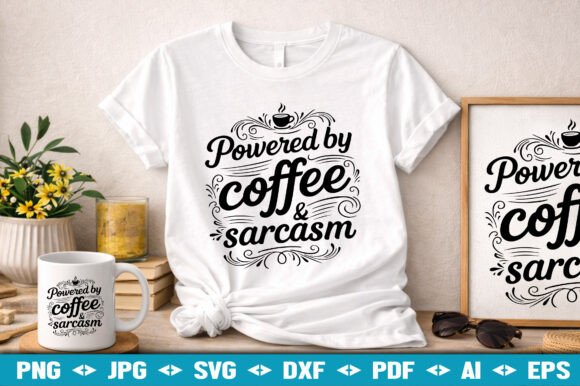 Powered by Coffee and Sarcasm SVG: Design for Personality