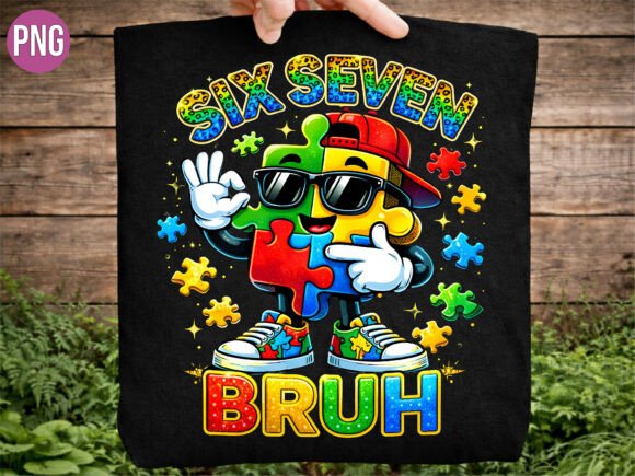 Six Seven Autism Puzzle Bruh PNG: A Premium Digital Design Asset