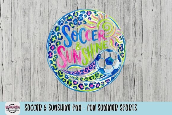 Soccer & Sunshine PNG: Vibrant Summer Design Asset