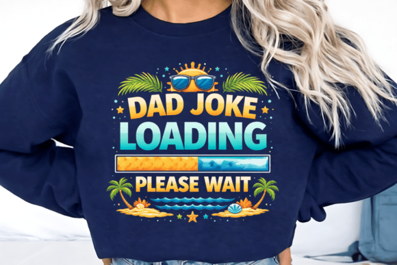 Summer Humor Meets Graphic Design: The Dad Joke Loading PNG