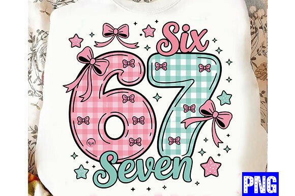 Trendy Six Seven 6 7 Valentine's Day PNG for Modern Design