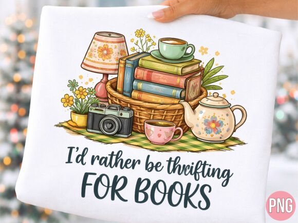 Vintage Book & Tea Graphics for Creative Design